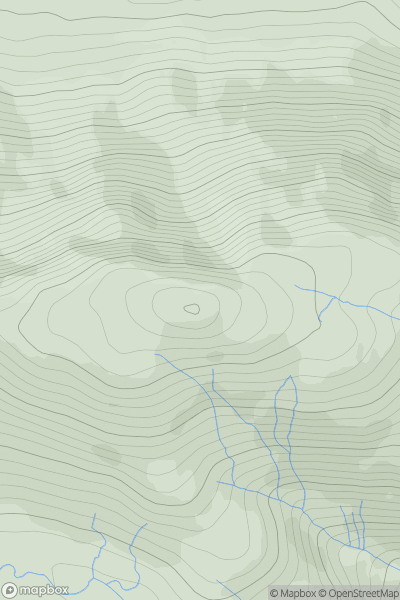 Thumbnail image for Meall a' Bhraghaid [Morvern and Kingairloch] showing contour plot for surrounding peak
